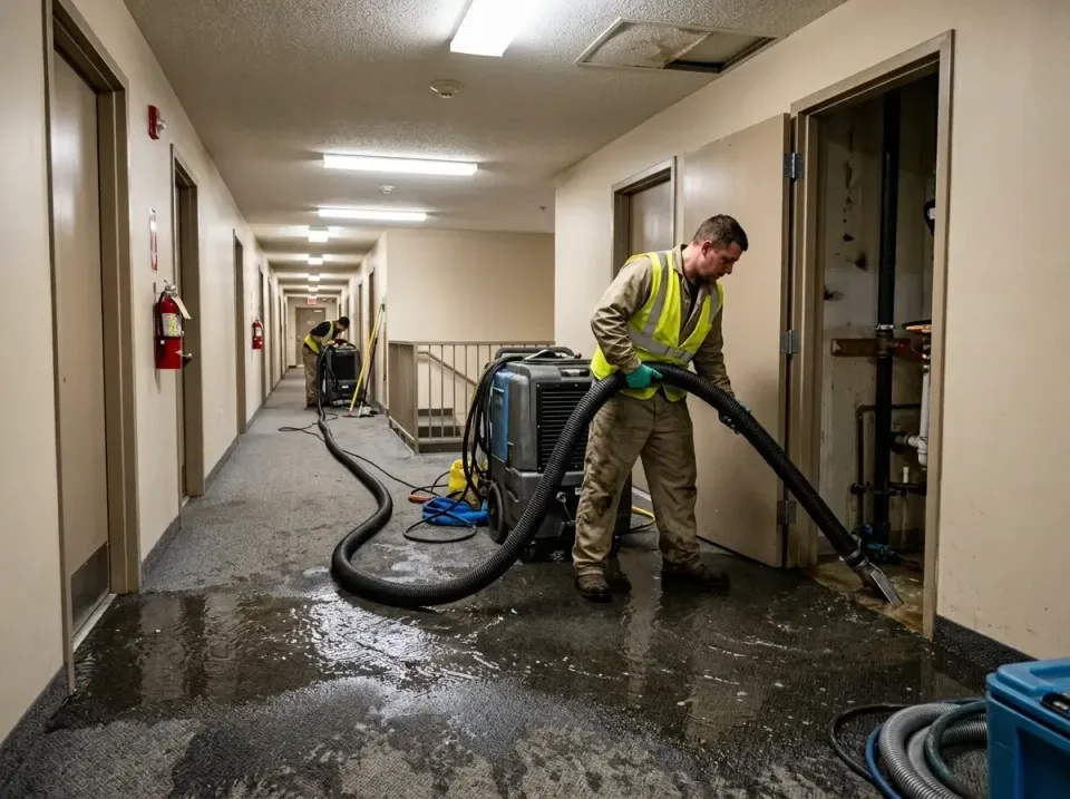 multi-unit-apartment-hallway-f-005 — frequently asked questions, Emergency Burst Pipe Water Extraction & Removal in Woodstoc…